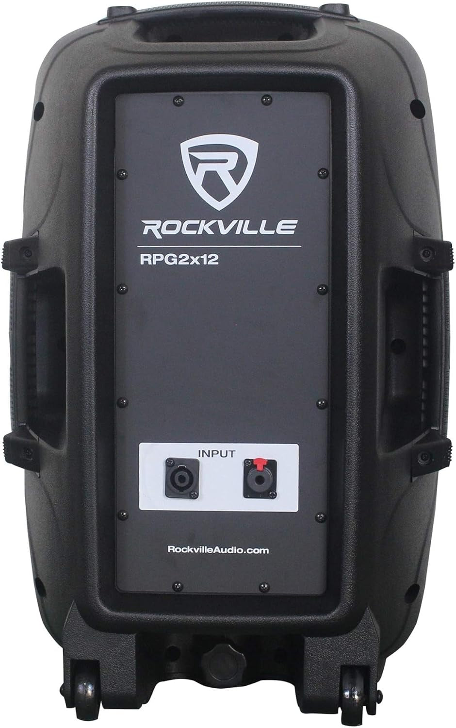 Rockville 12" PA Speaker System – Dual Speakers, Powered Mixer, Stands & Microphones Bundle