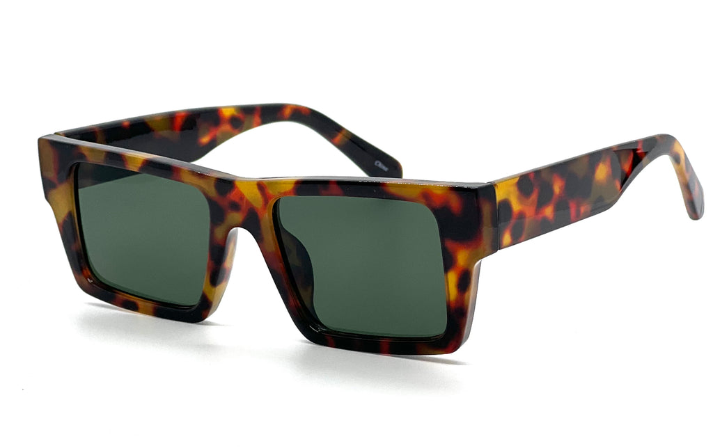 Square Designer Sunglasses – Thick Frame UV400 Gradient Lens Shades