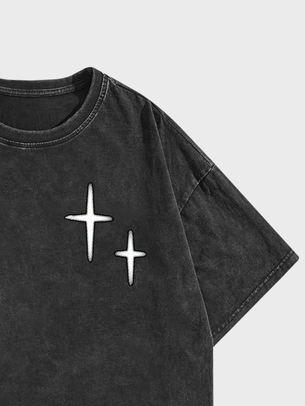 Men'S Letter Graphic Drop Shoulder T Shirts Casual round Neck Tee Top