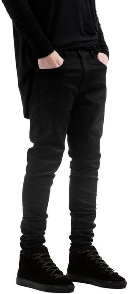Men’s Slim Fit Ripped Skinny Jeans – Distressed Stretch Denim Tapered Pants