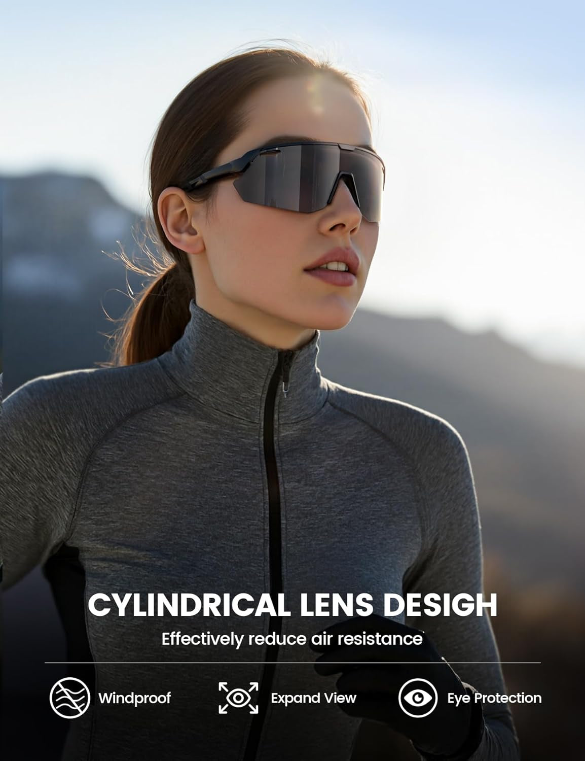 Lamicall Polarized Sports Sunglasses with UV400 Protection for Outdoor Activities