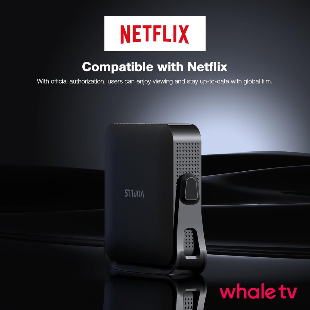 VOPLLS Smart Mini Projector – Native 1080P WiFi Bluetooth Portable 4K Support Home Theater Projector