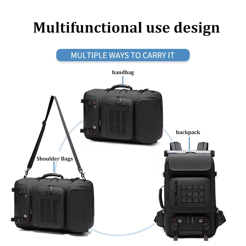 50L Waterproof Travel Laptop Backpack – Anti-Theft Business & Hiking Backpack with USB Charging