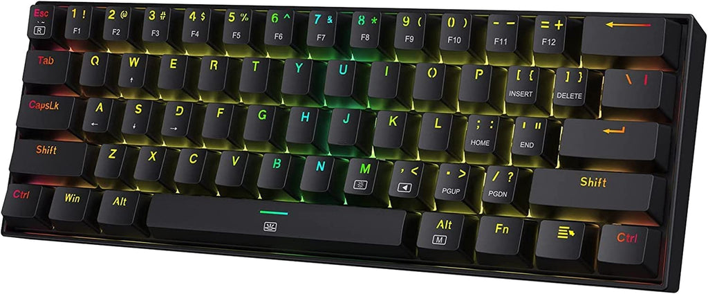 Redragon K630 Dragonborn 60% RGB Mechanical Gaming Keyboard – Compact 61-Key Wired Board with Tactile Brown Switches