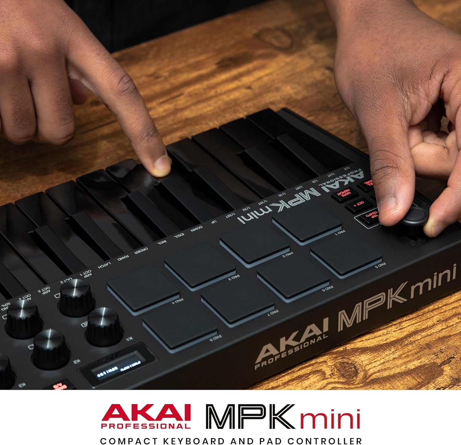 MPK Mini MK3-25 Key USB MIDI Keyboard Controller with 8 Backlit Drum Pads, 8 Knobs