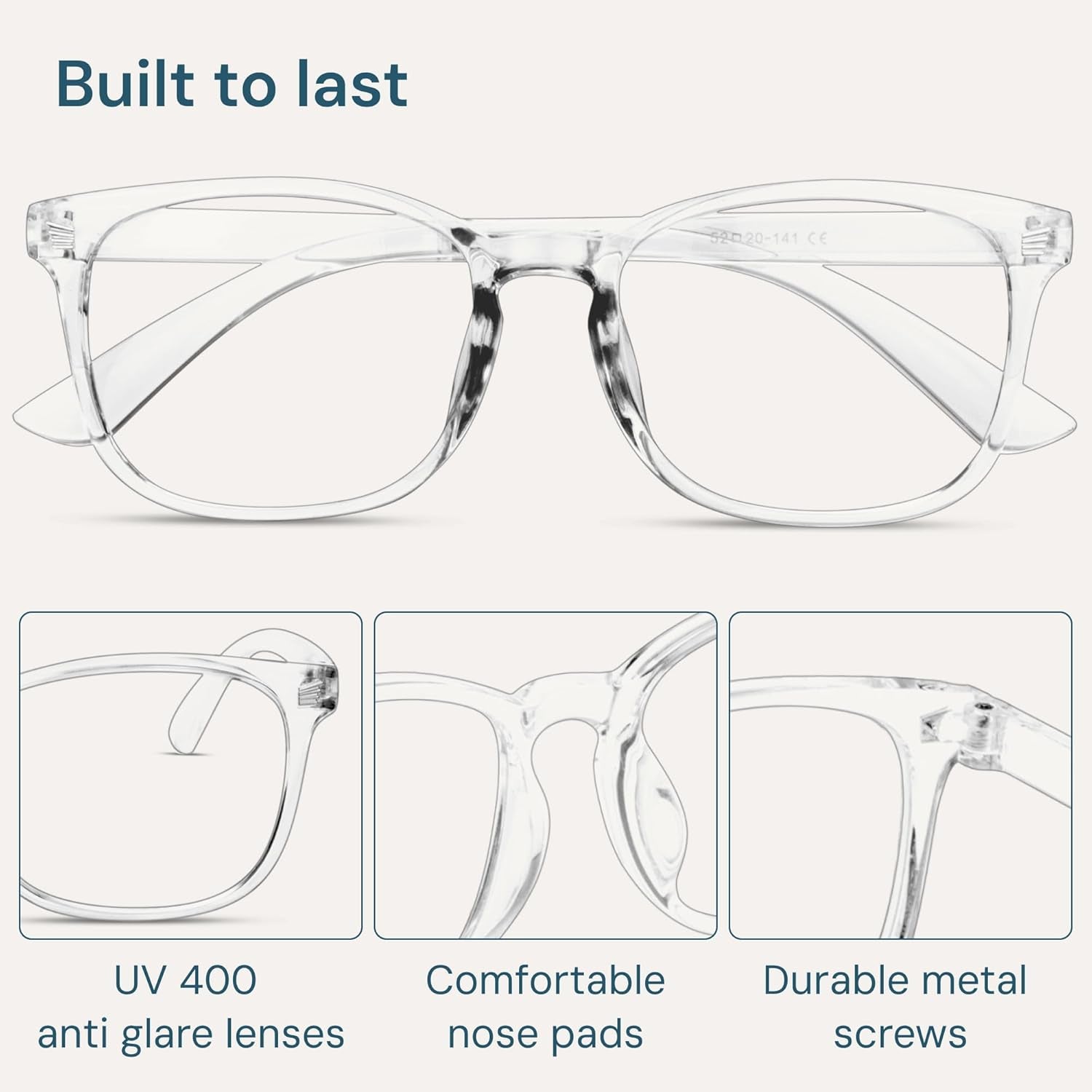 Gaoye Blue Light Blocking Glasses for Men – Square Anti-UV Computer Eyewear