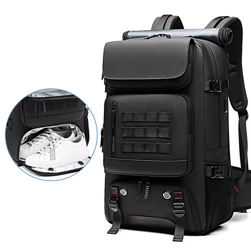 50L Waterproof Travel Laptop Backpack – Anti-Theft Business & Hiking Backpack with USB Charging
