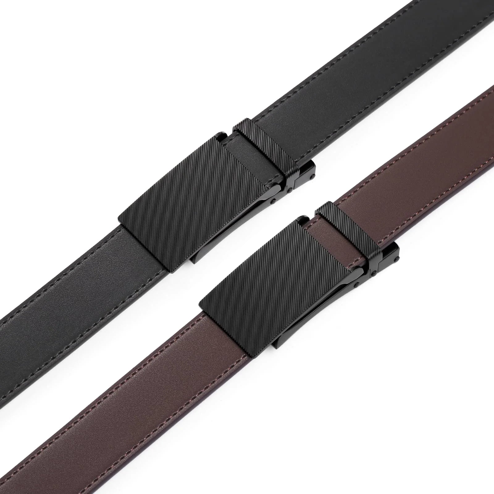 SENDEFN 2-Pack Men’s Ratchet Leather Belt Gift Set