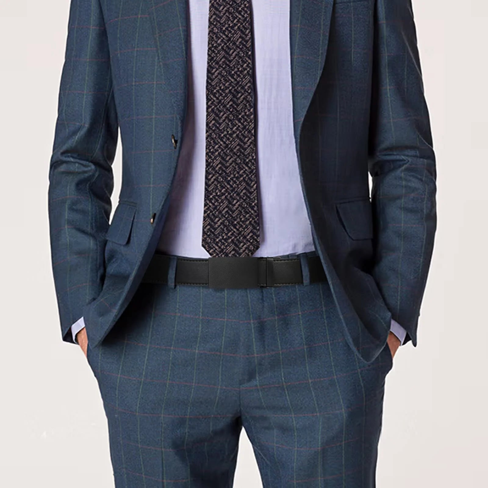 SENDEFN 2-Pack Men’s Ratchet Leather Belt Gift Set