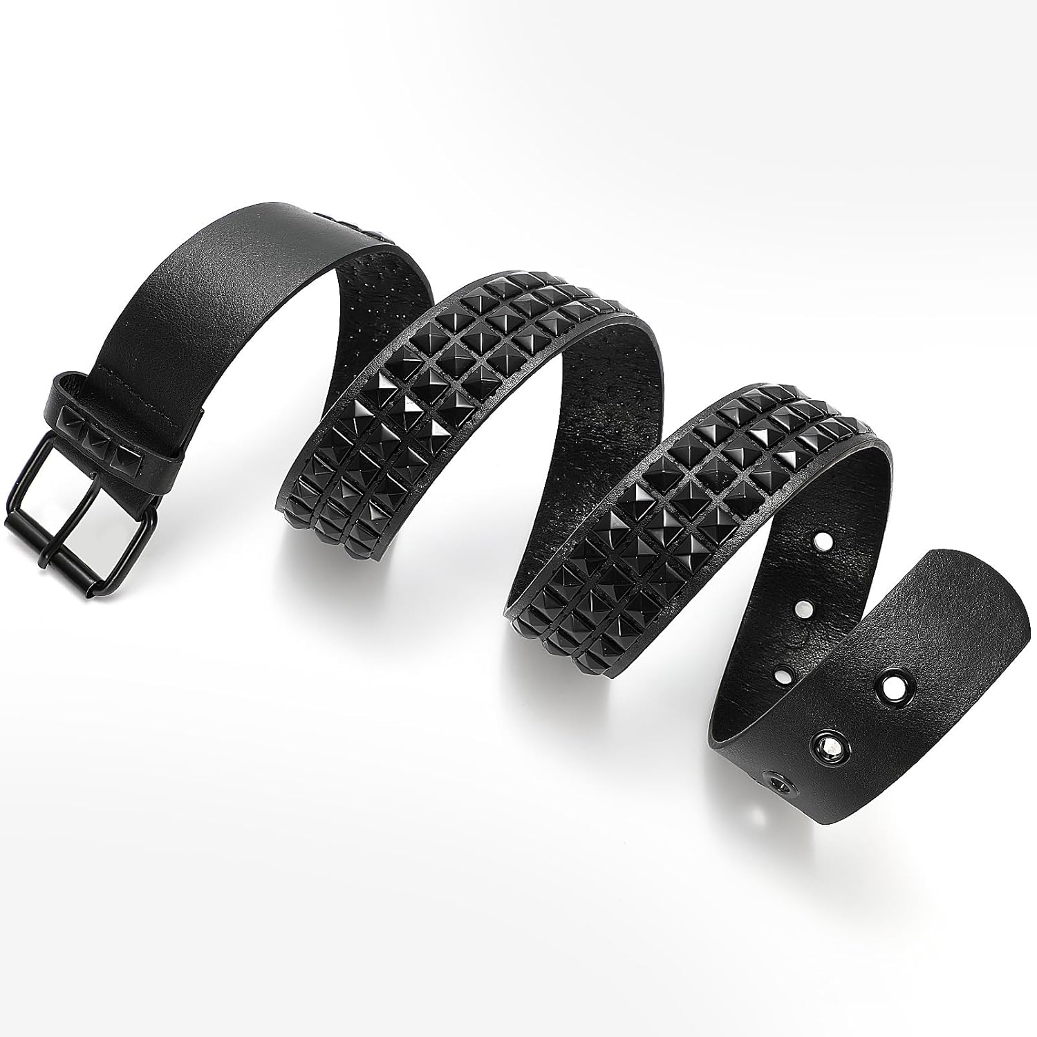 Studded Punk Belt – Metal Rivet Scene Style Belt for Jeans