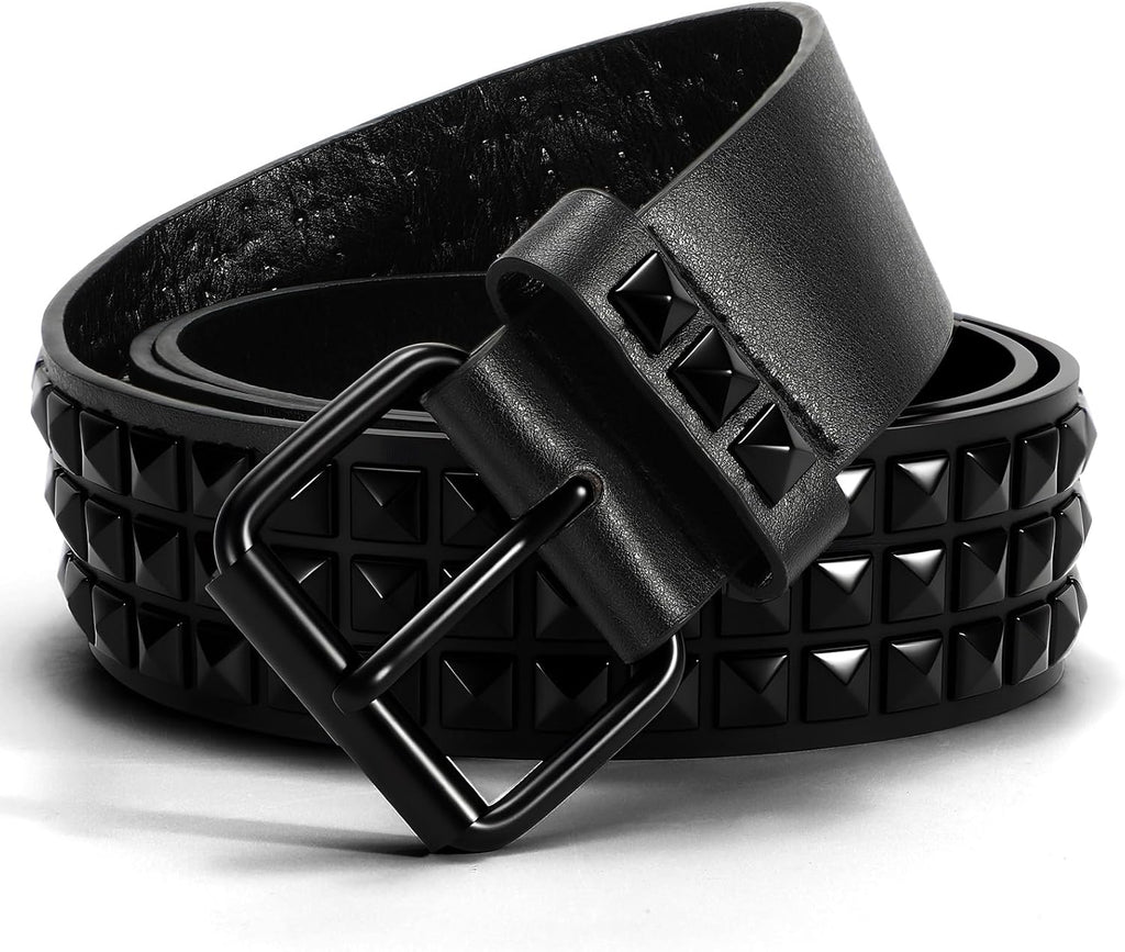 Studded Punk Belt – Metal Rivet Scene Style Belt for Jeans