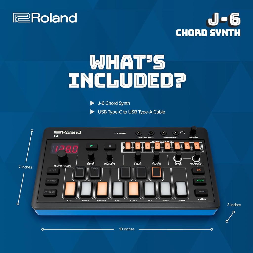 Roland AIRA Compact J-6 Chord Synth – Portable Music Creation Synthesizer with JUNO-60 Engine