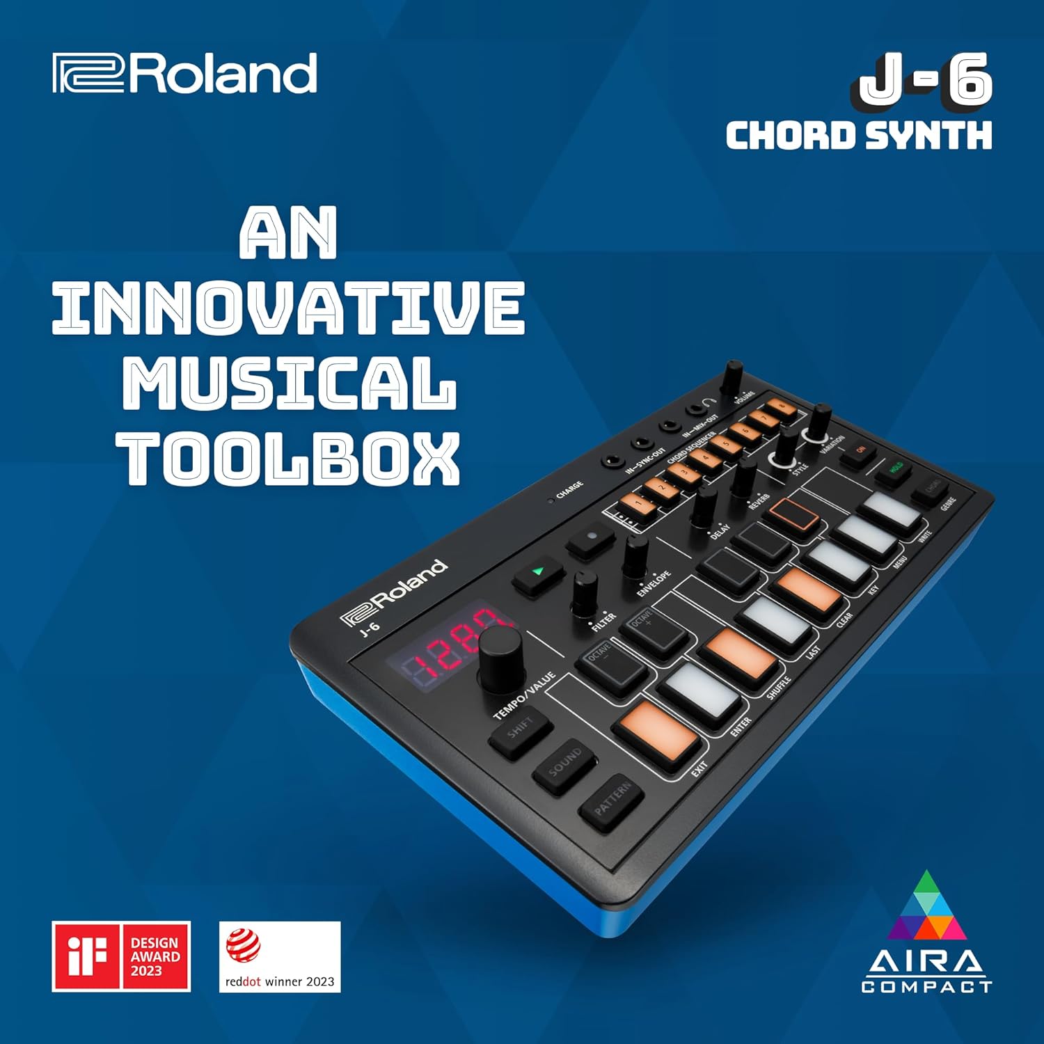 Roland AIRA Compact J-6 Chord Synth – Portable Music Creation Synthesizer with JUNO-60 Engine
