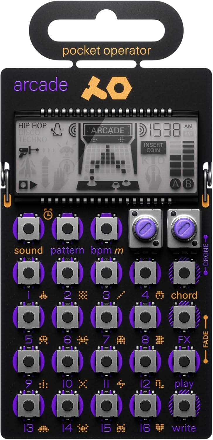Teenage Engineering PO-20 Arcade Pocket Synthesizer – Portable Chiptune Beat Maker & Sequencer