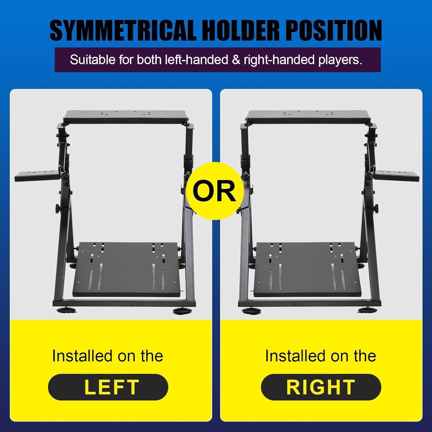 GTPLAYER Sim Racing Wheel Stand – Adjustable Gaming Steering Wheel & Pedal Mount