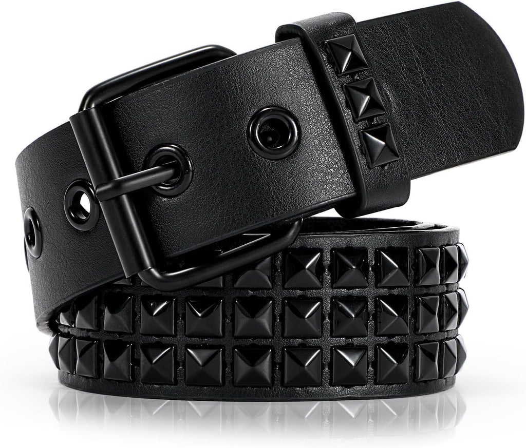 Studded Punk Belt – Metal Rivet Scene Style Belt for Jeans
