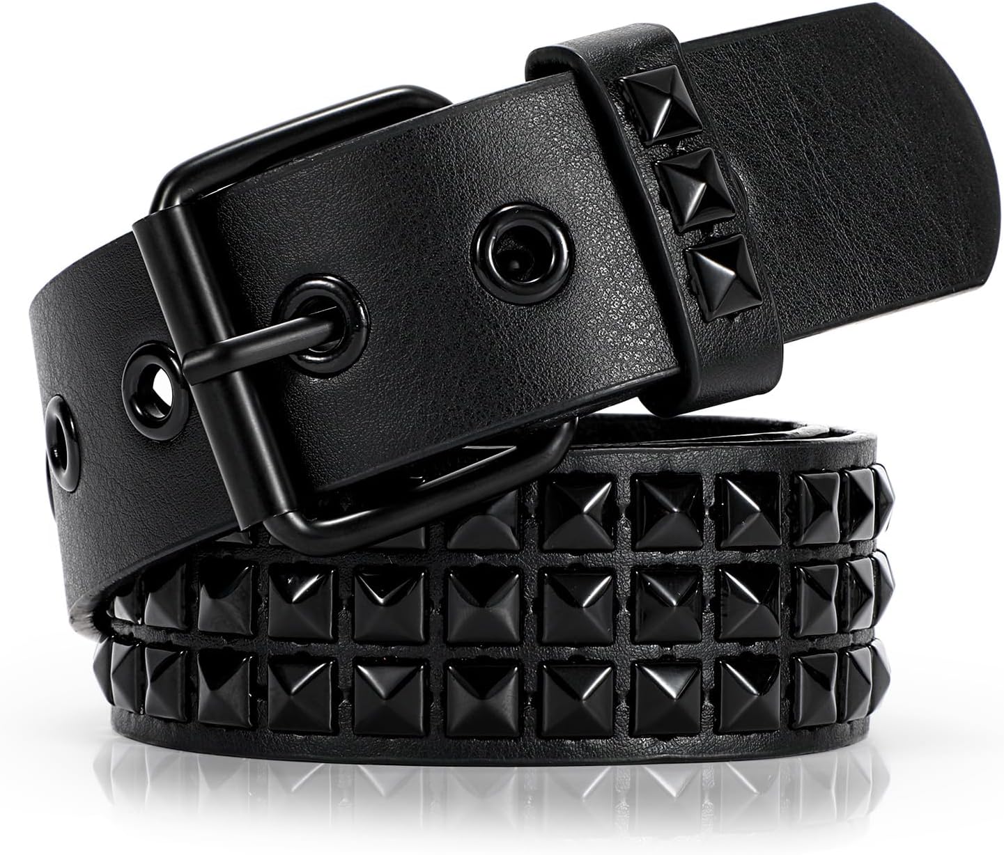 Studded Punk Belt – Metal Rivet Scene Style Belt for Jeans