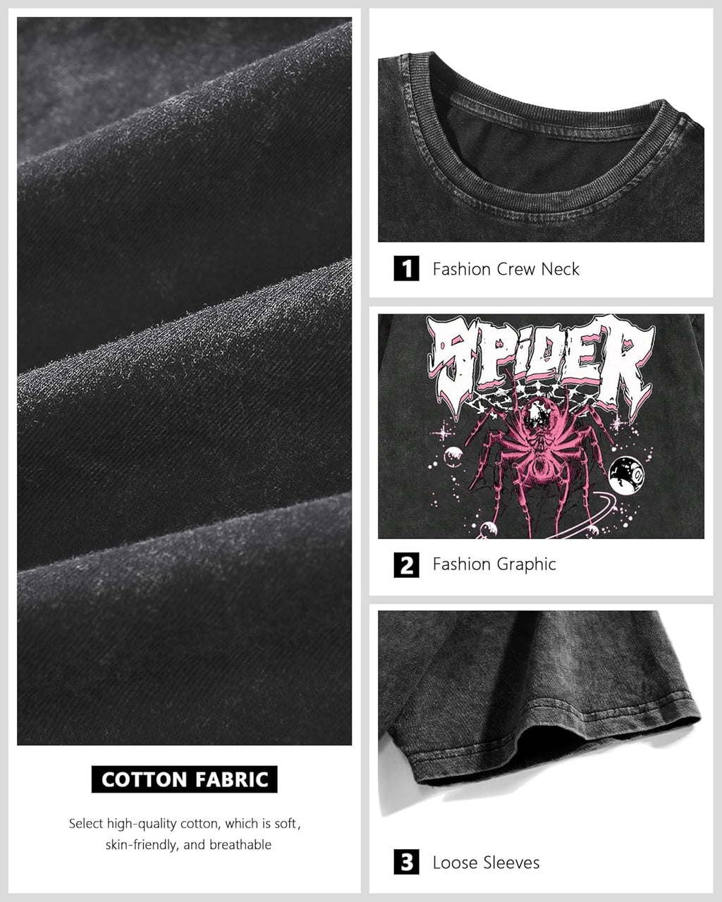 Spider | Acid Wash T-Shirt