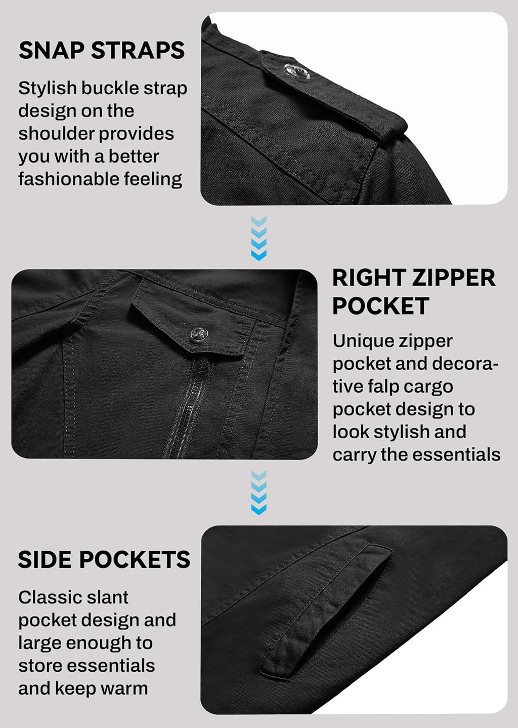 Winter Fleece Lined Cargo Jacket – Thermal Work Coat with Multi Pockets