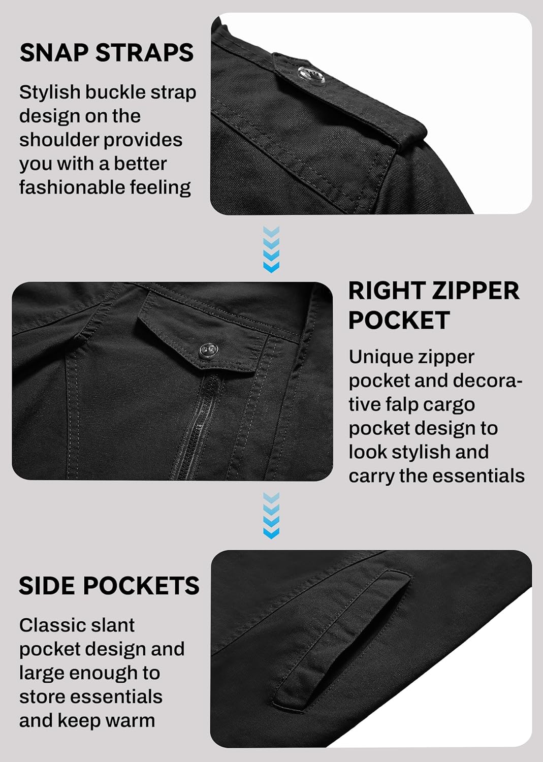 Winter Fleece Lined Cargo Jacket – Thermal Work Coat with Multi Pockets