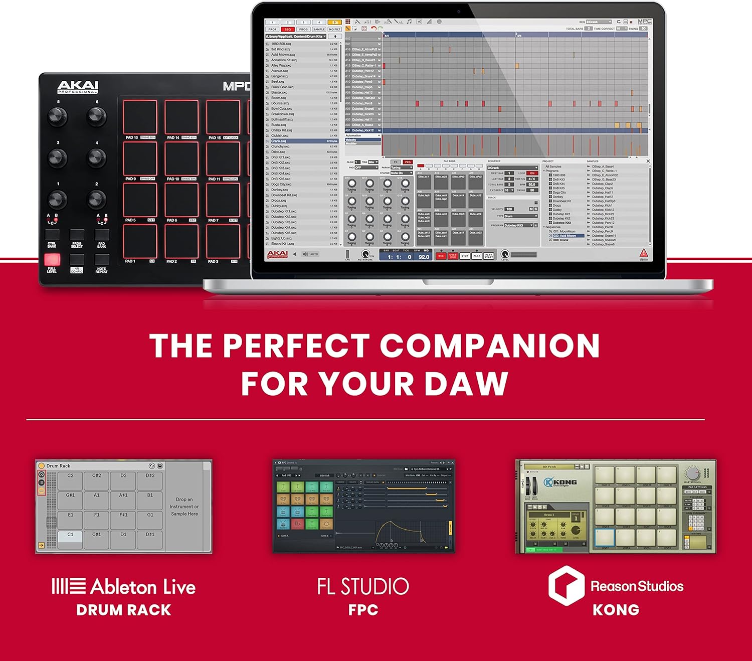 Akai Professional MPD218 MIDI Pad Controller – 16 MPC Pads USB Beat Maker