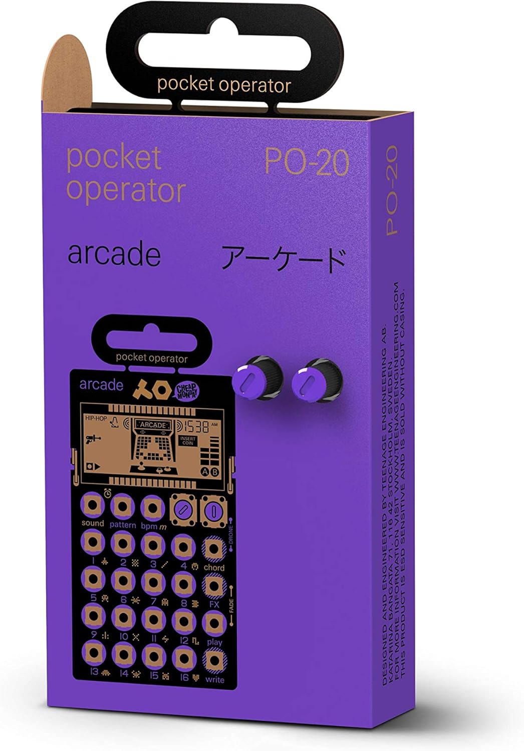 Teenage Engineering PO-20 Arcade Pocket Synthesizer – Portable Chiptune Beat Maker & Sequencer