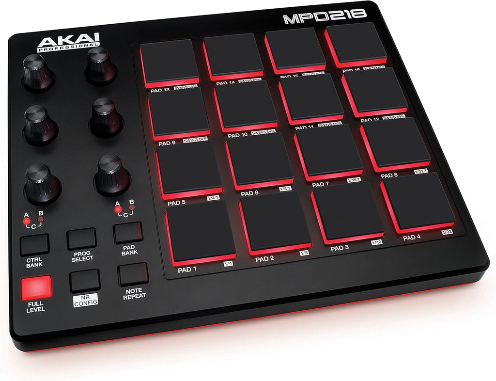 Akai Professional MPD218 MIDI Pad Controller – 16 MPC Pads USB Beat Maker