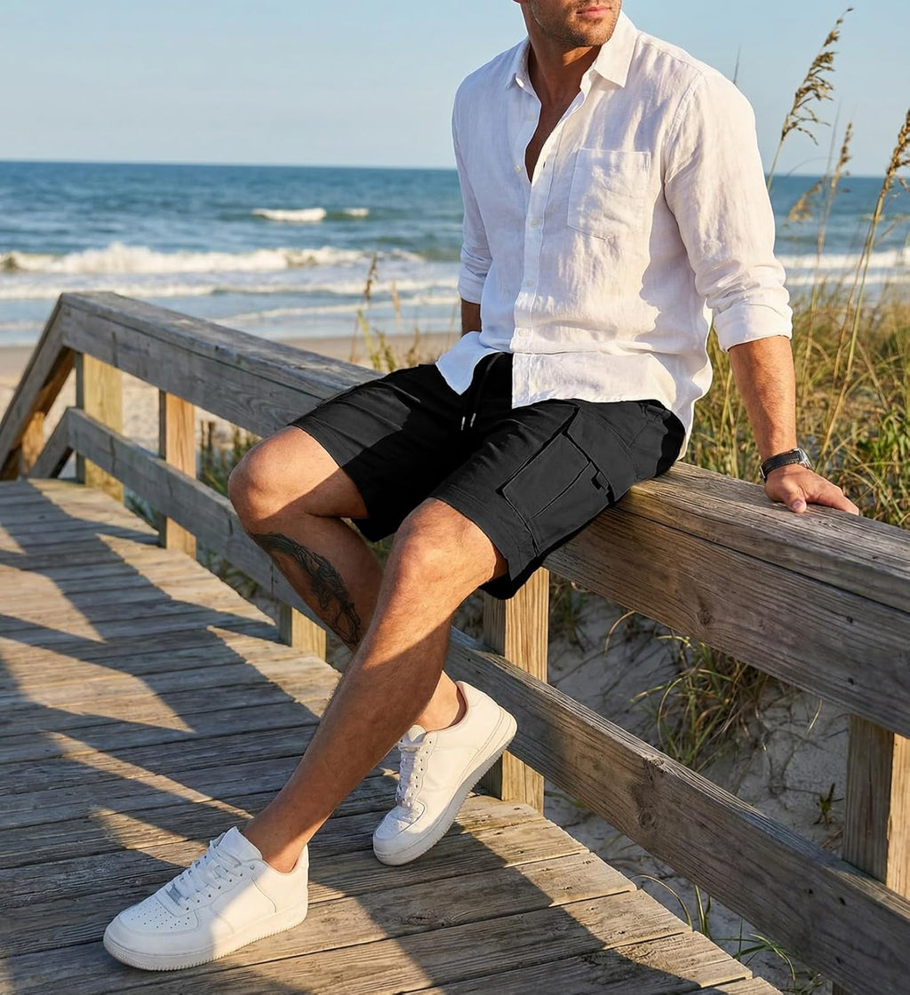 Men’s Stretch Cargo Shorts – Summer Shorts with Multi Pockets