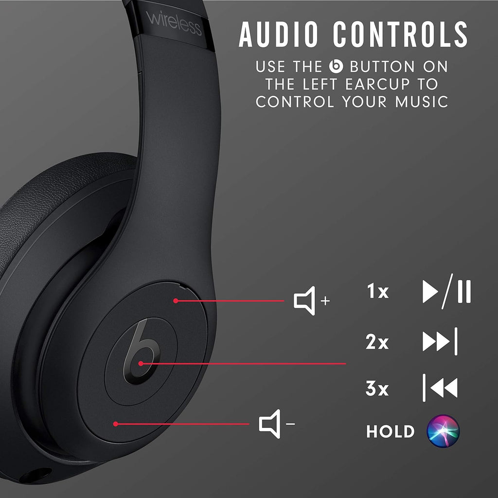 Beats Studio3 Wireless Noise Cancelling Headphones – Premium Over-Ear Bluetooth Headphones