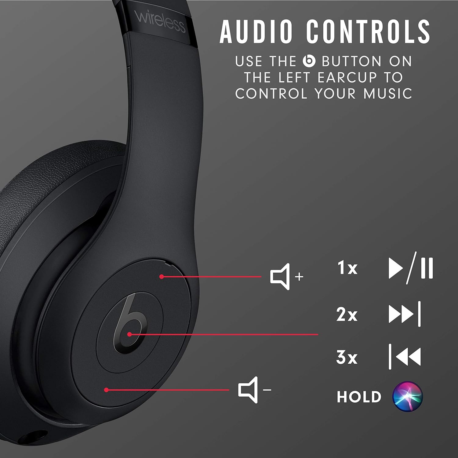 Beats Studio3 Wireless Noise Cancelling Headphones – Premium Over-Ear Bluetooth Headphones