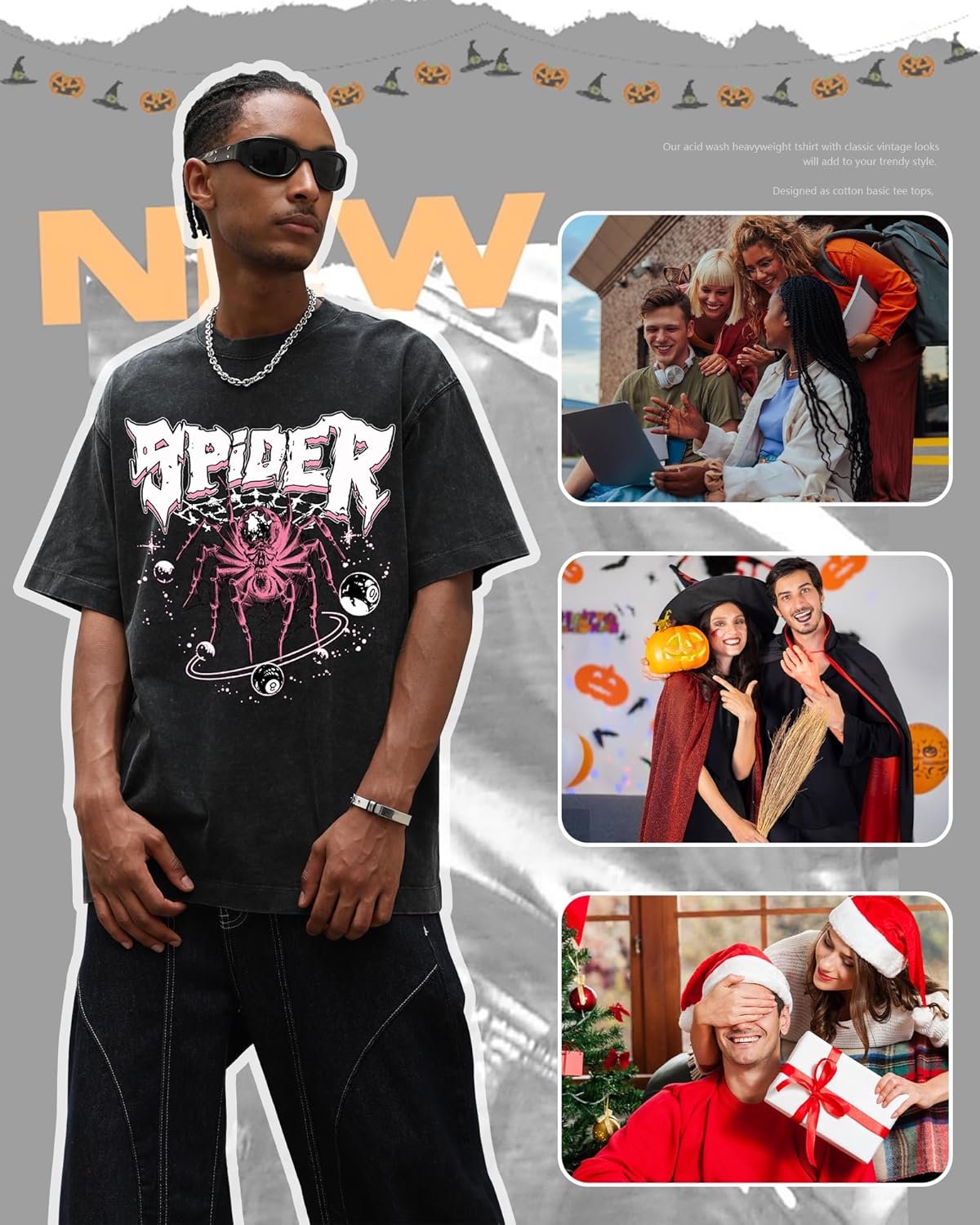 Spider | Acid Wash T-Shirt