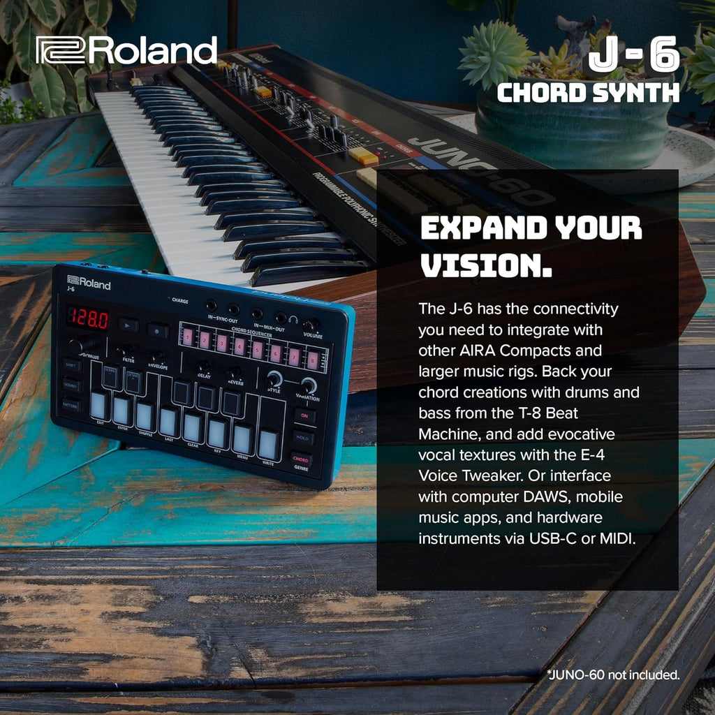 Roland AIRA Compact J-6 Chord Synth – Portable Music Creation Synthesizer with JUNO-60 Engine