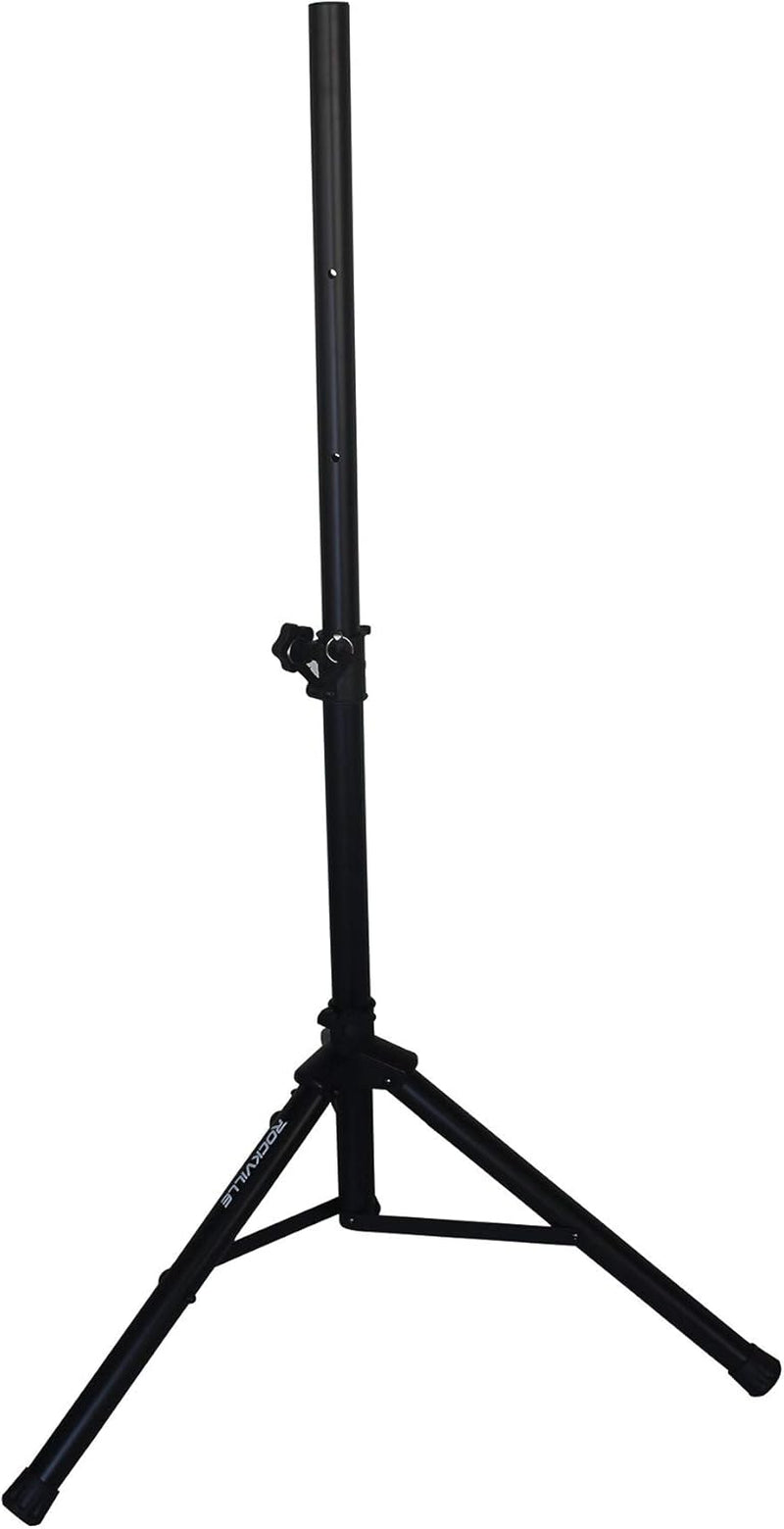 Rockville 12" PA Speaker System – Dual Speakers, Powered Mixer, Stands & Microphones Bundle