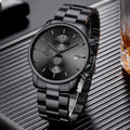 Men’s Stainless Steel Chronograph Watch – Waterproof Quartz Business & Sport Watch