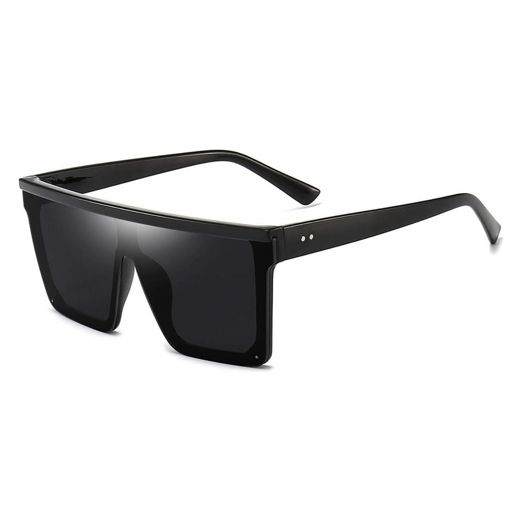 Square Black Sunglasses – Flat Top UV400 Shades