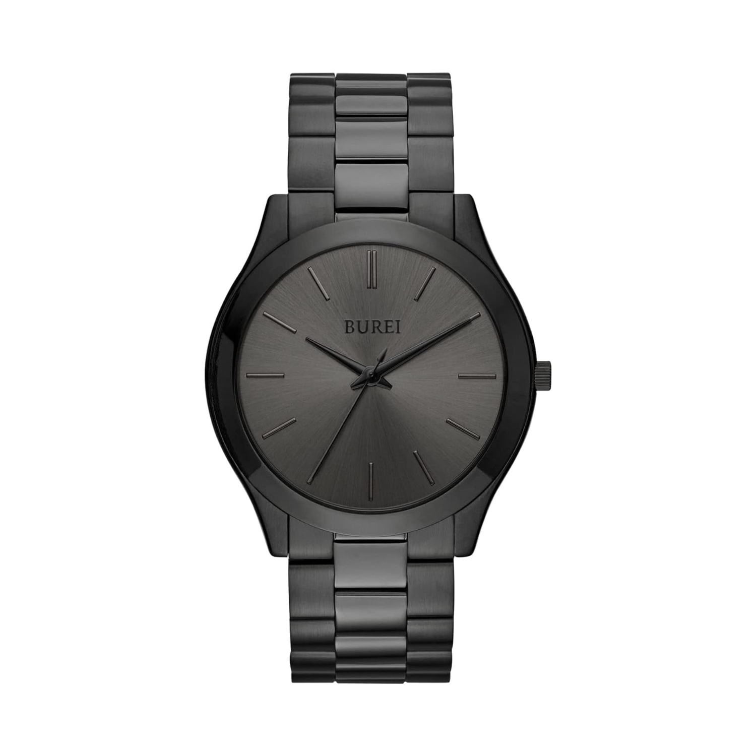 BUREI Stainless Steel Quartz Watch – Waterproof Analog Fashion Wristwatch