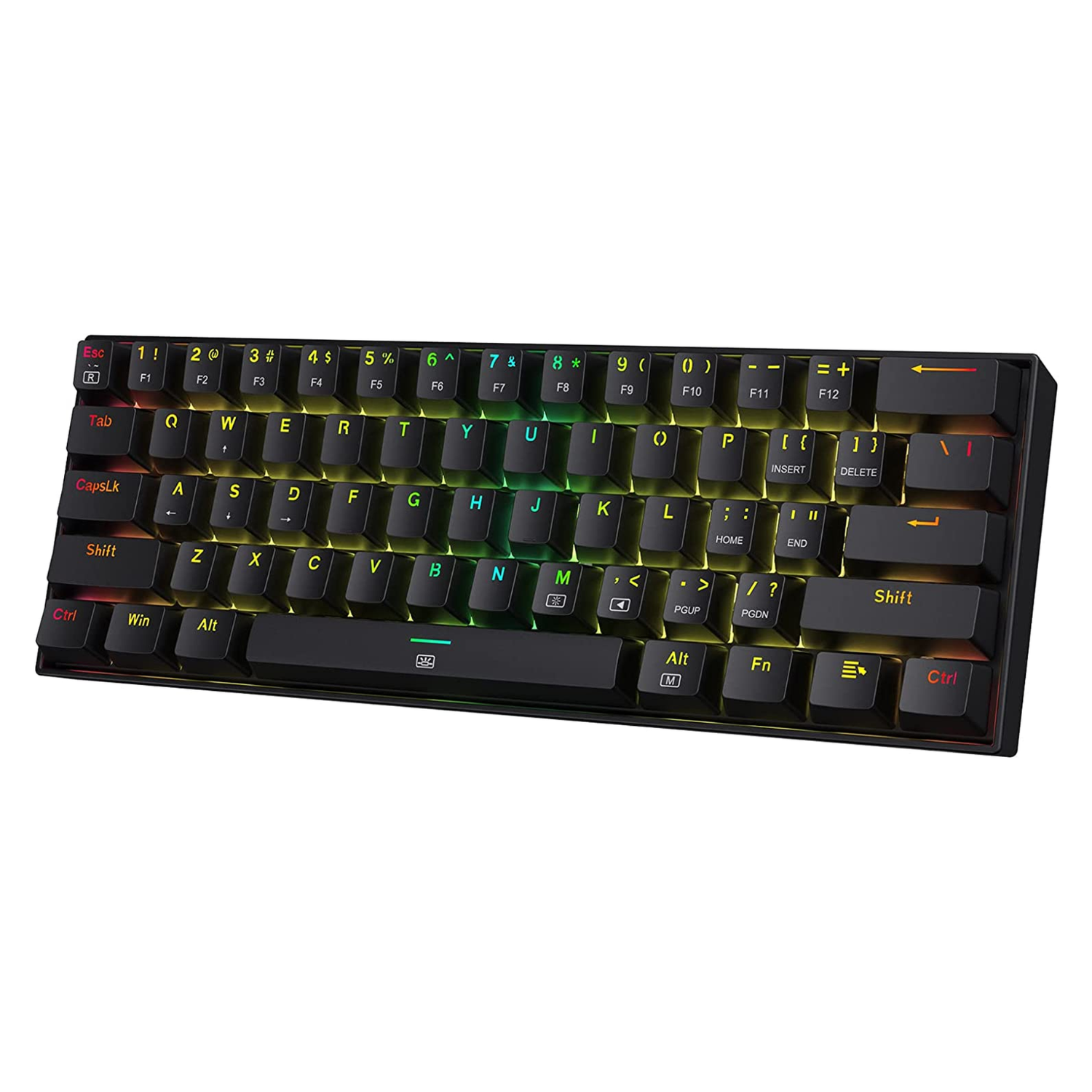 K630 Dragonborn 60% Wired RGB Gaming Keyboard, 61 Keys Compact Mechanical Keyboard with Linear Red Switch, Pro Driver Support
