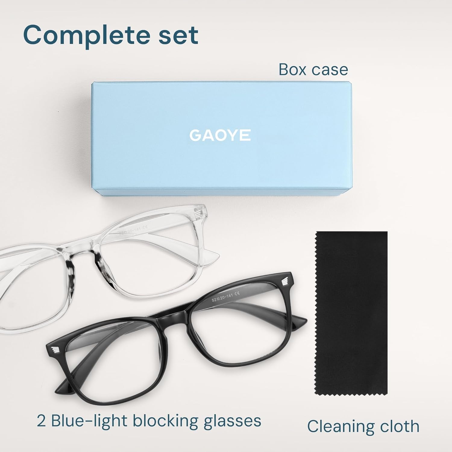 Gaoye Blue Light Blocking Glasses for Men – Square Anti-UV Computer Eyewear