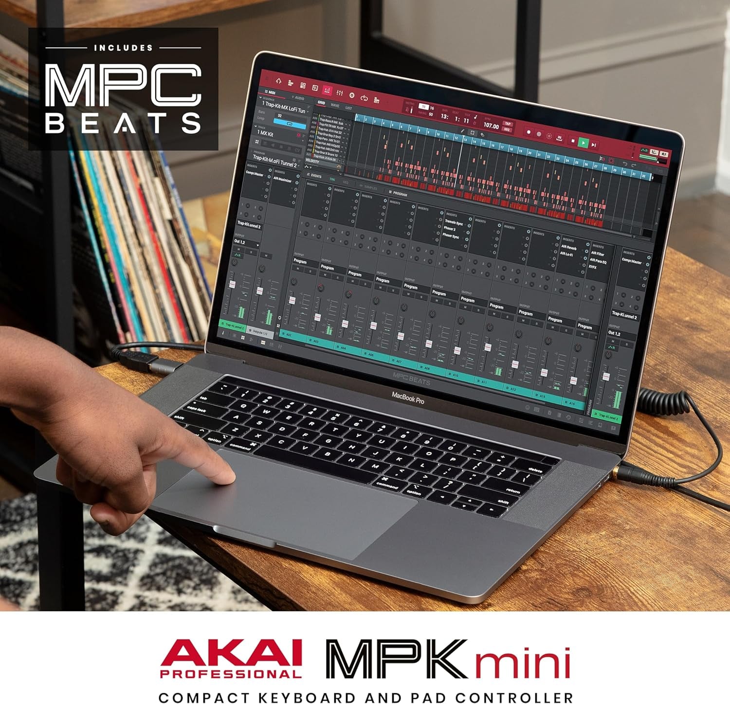 MPK Mini MK3-25 Key USB MIDI Keyboard Controller with 8 Backlit Drum Pads, 8 Knobs