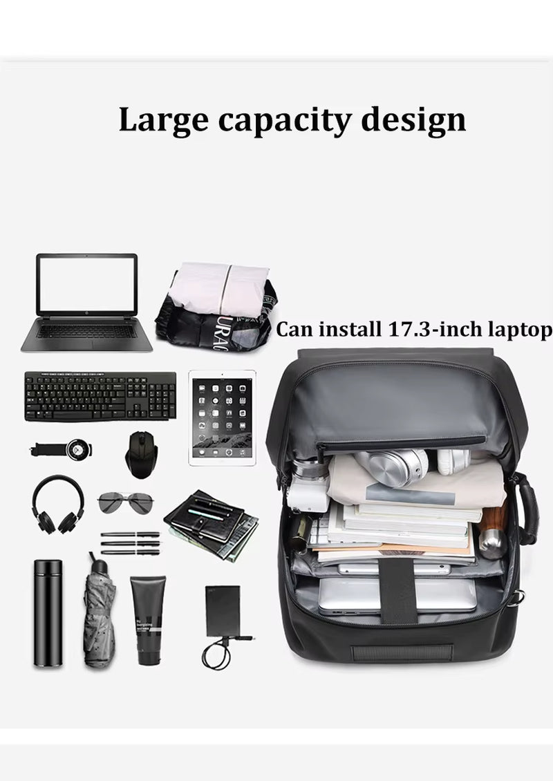 50L Waterproof Travel Laptop Backpack – Anti-Theft Business & Hiking Backpack with USB Charging