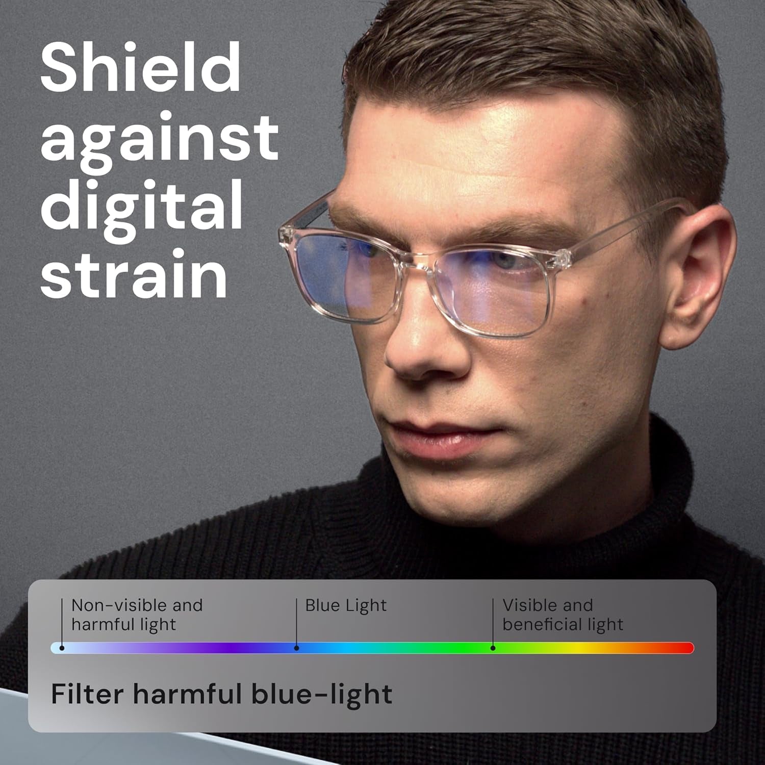 Gaoye Blue Light Blocking Glasses for Men – Square Anti-UV Computer Eyewear